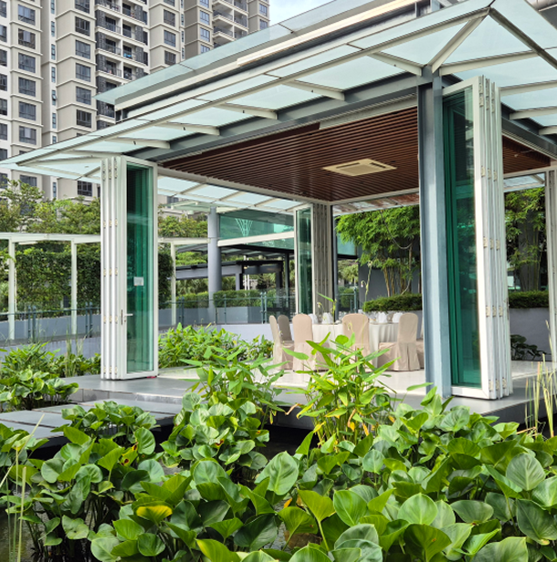 Outdoor event terrace at Connexion Conference & Event Centre